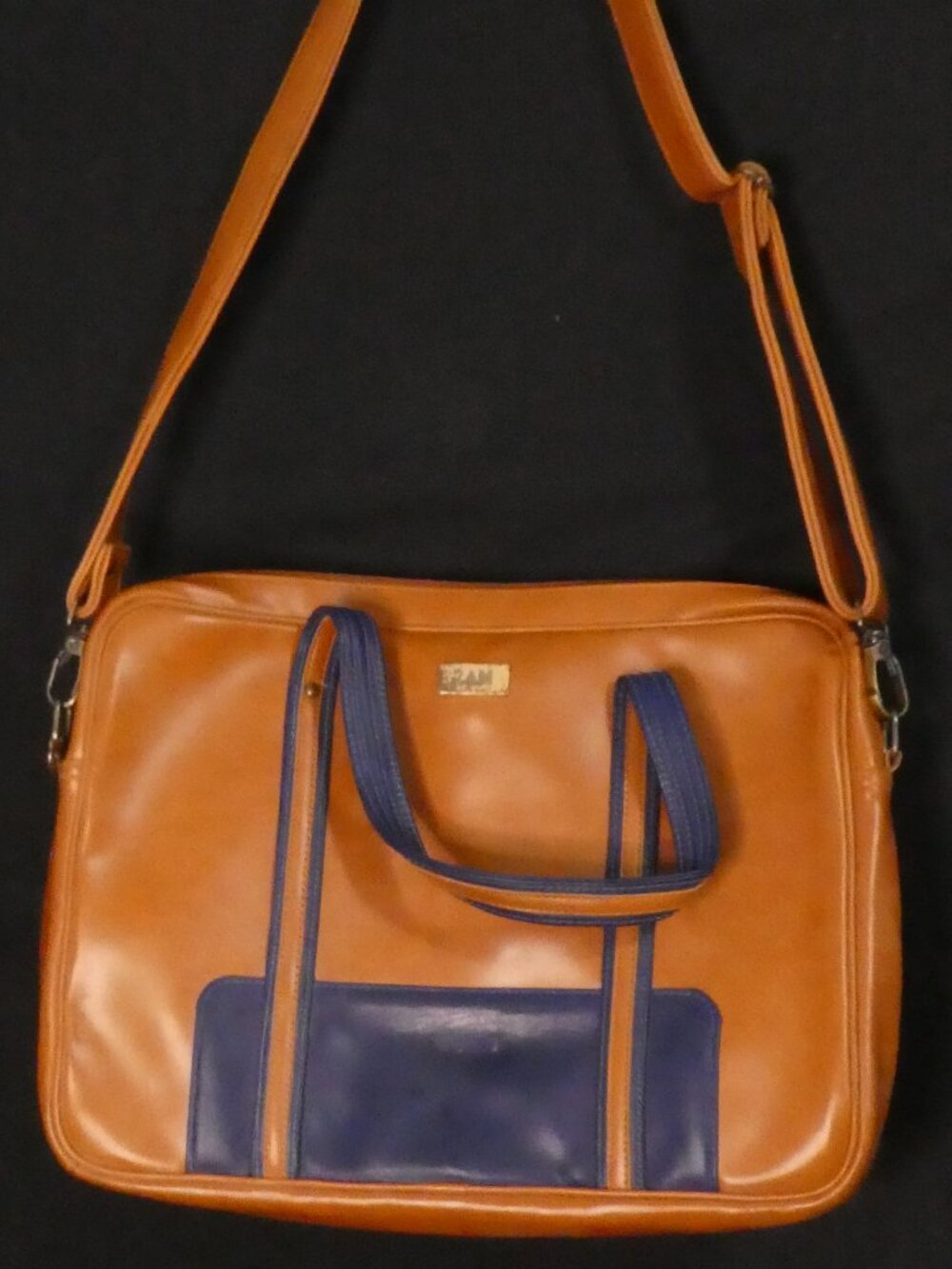 2AM Vintage Two Tone Crossbody Messenger Laptop Bag